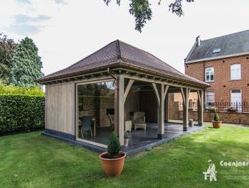 Houten bijgebouwen poolhouse seniorenwoning